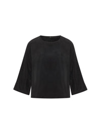 Blouse manches 3/4 en cupro LANIUS, noir