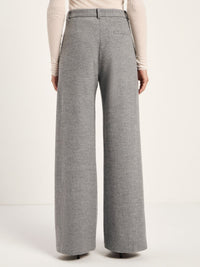Pantalon Marlene en flanelle de laine LANIUS, gris chiné, vue 5