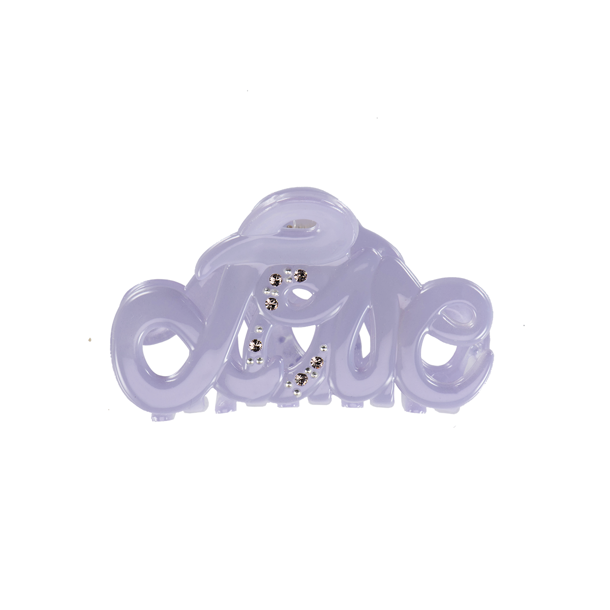 Pince à cheveux Love Claw 5 cm lavande avec pierres Swarovski, BON DEP