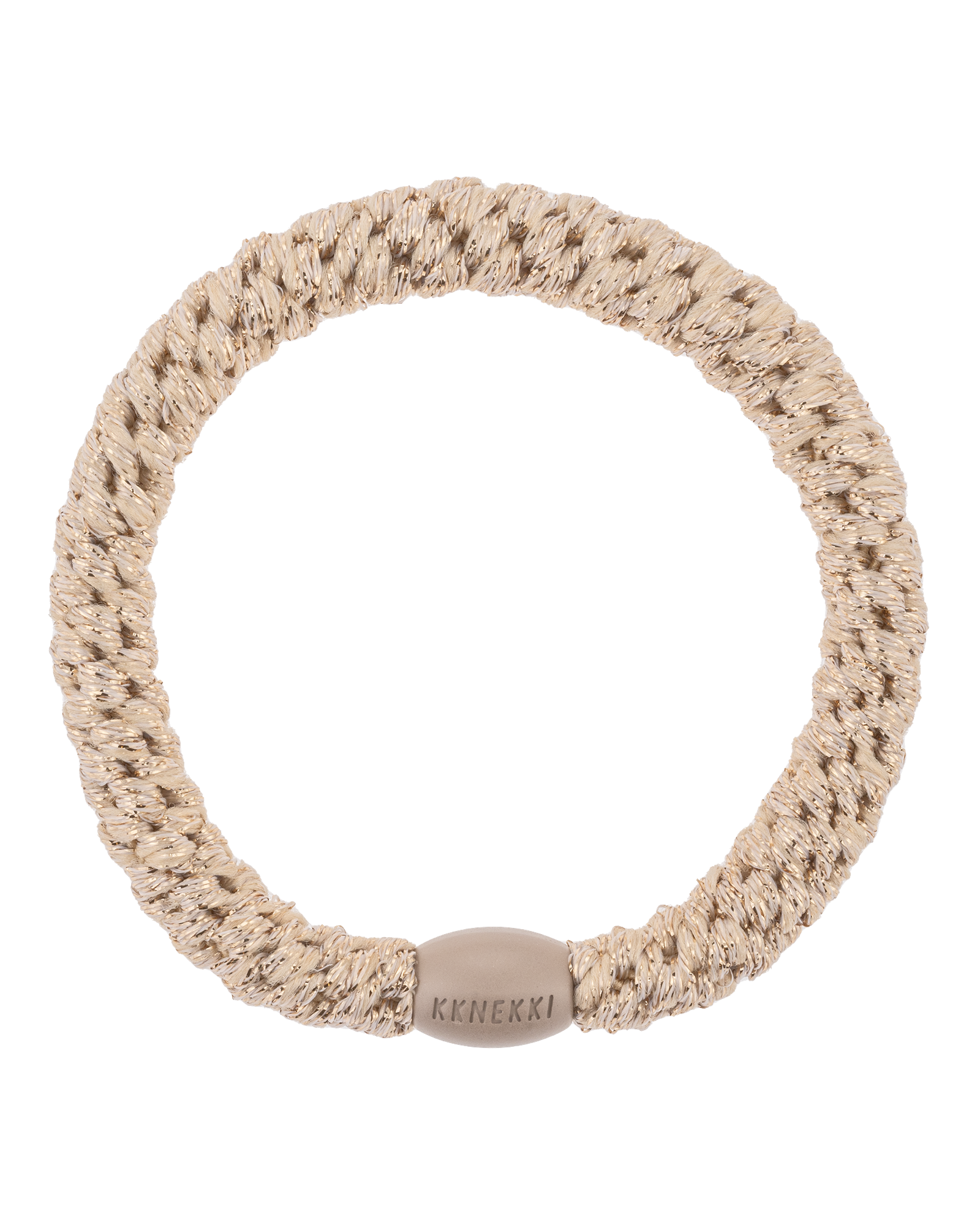 Élastique à cheveux Kknekki Original Beige Pailleté, vue de face