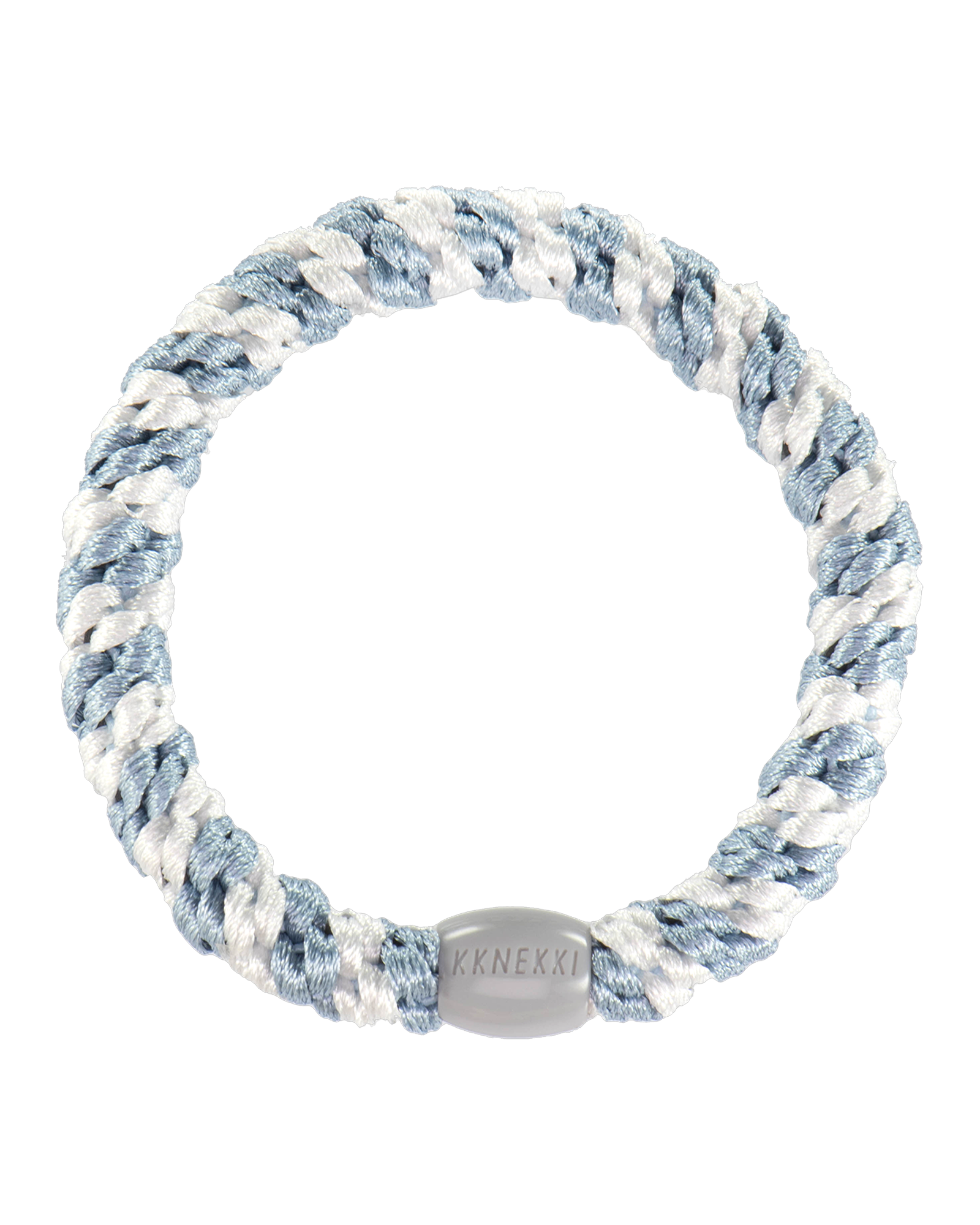 Élastique à cheveux Kknekki Original Bleu de Mer & Blanc, vue de face
