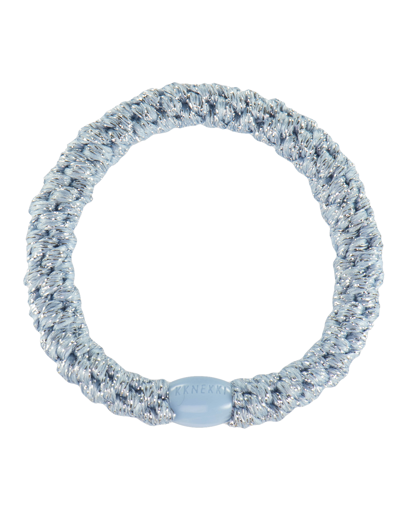 Élastique à cheveux Kknekki Original Bleu de Mer Pailleté, vue de face