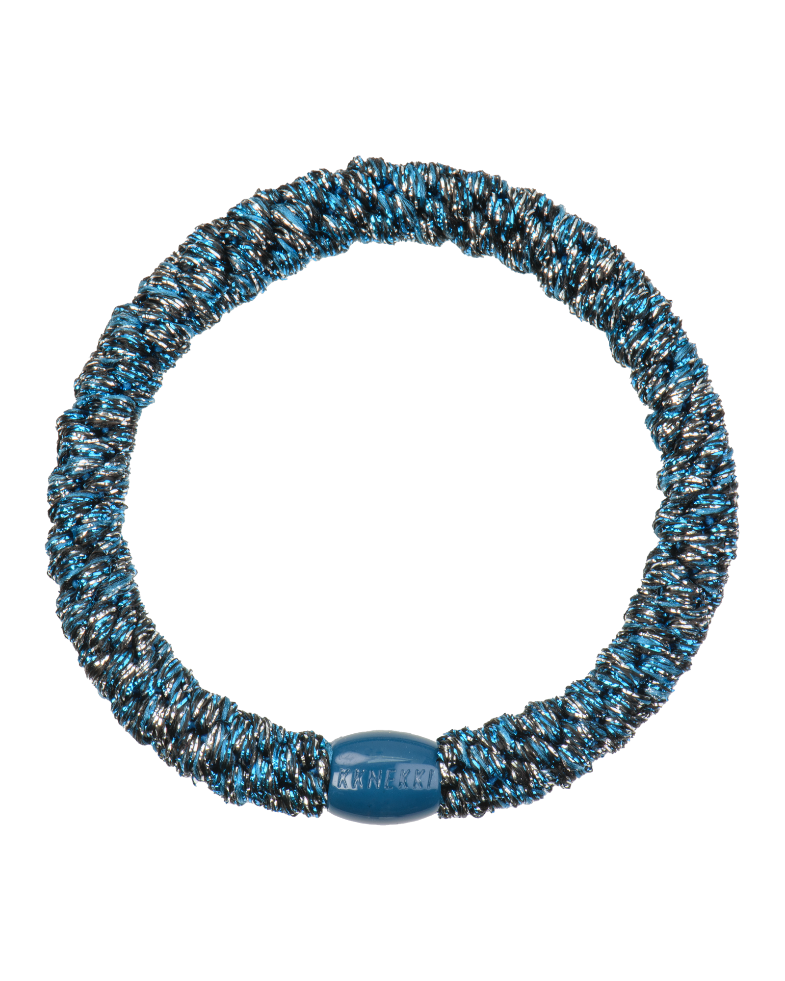 Élastique à cheveux Kknekki Original Bleu Marine Multi Pailleté, vue de face