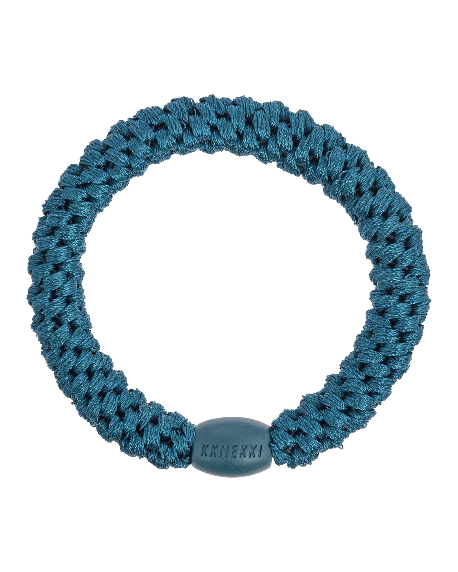 Élastique à cheveux Kknekki Original Bleu Pétrole Clair, vue de face