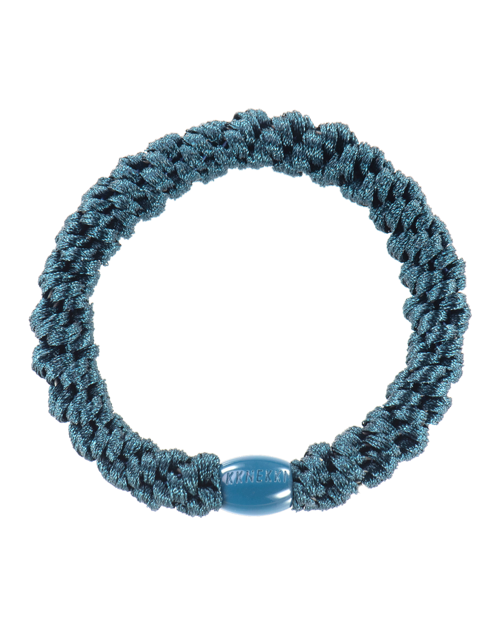 Élastique à cheveux Kknekki Original Bleu Pétrole, vue de face