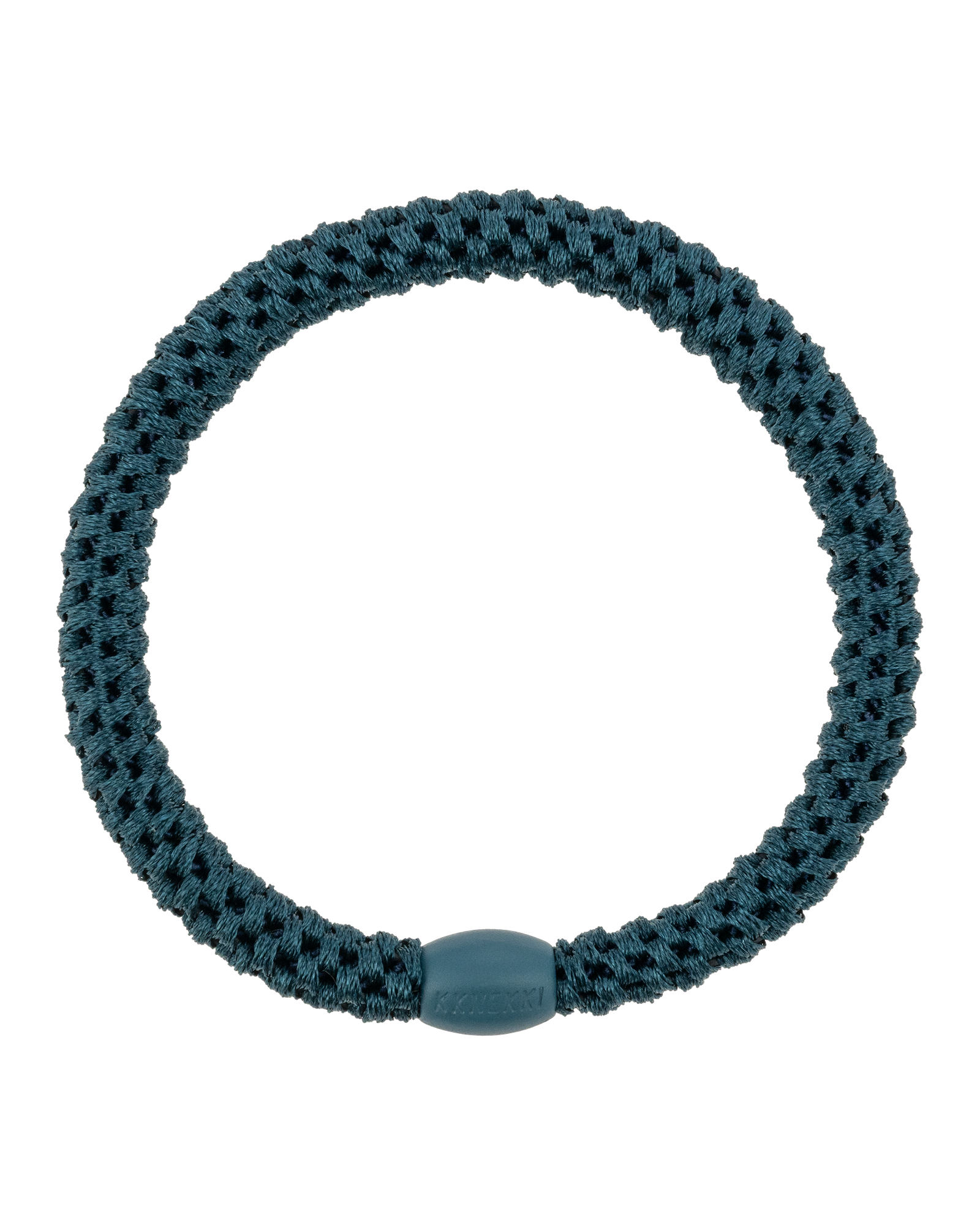 Élastique à cheveux Kknekki Slim Bleu Pétrole, vue de face