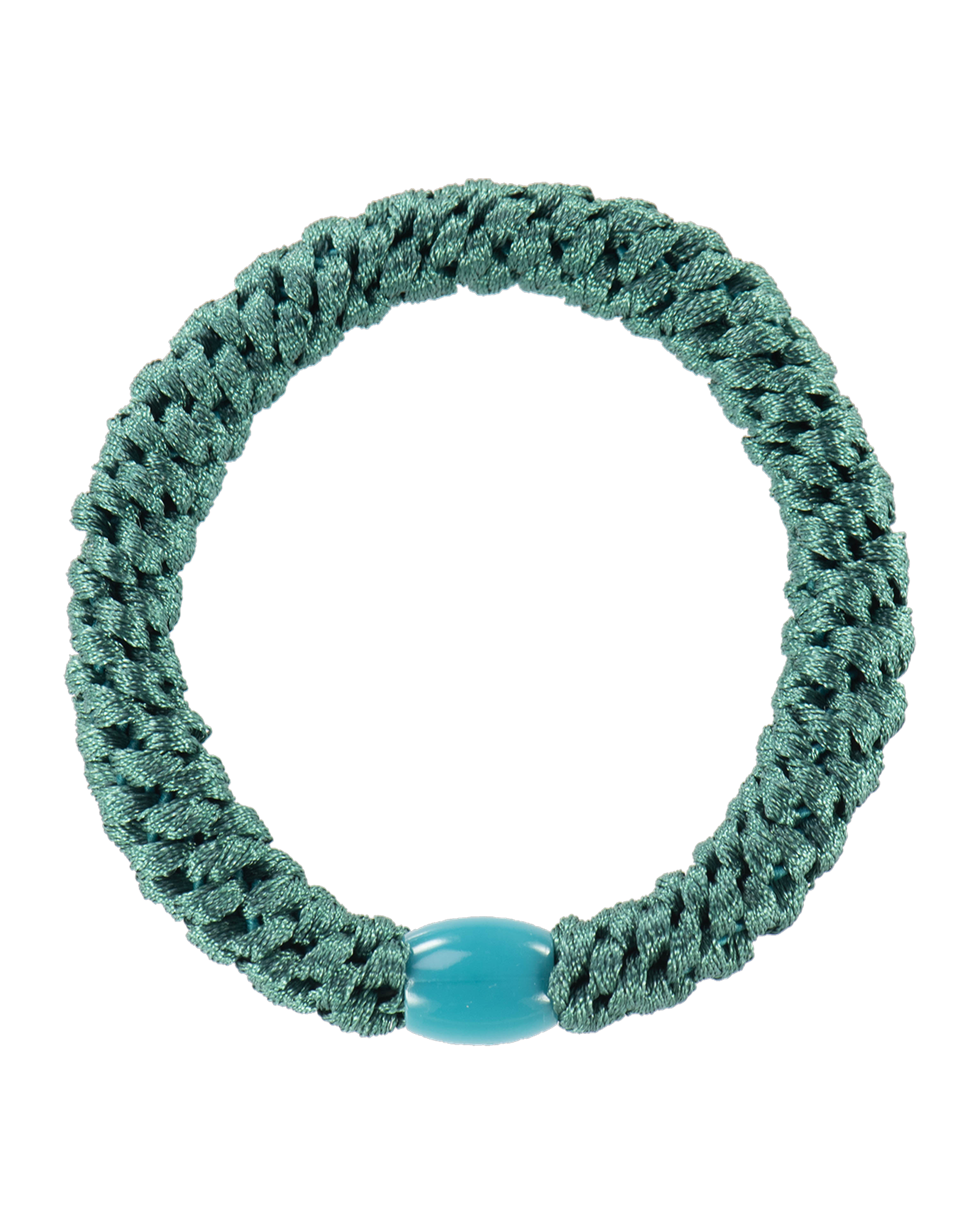 Élastique à cheveux Kknekki Original Bleu Pétrole Vert, vue de face