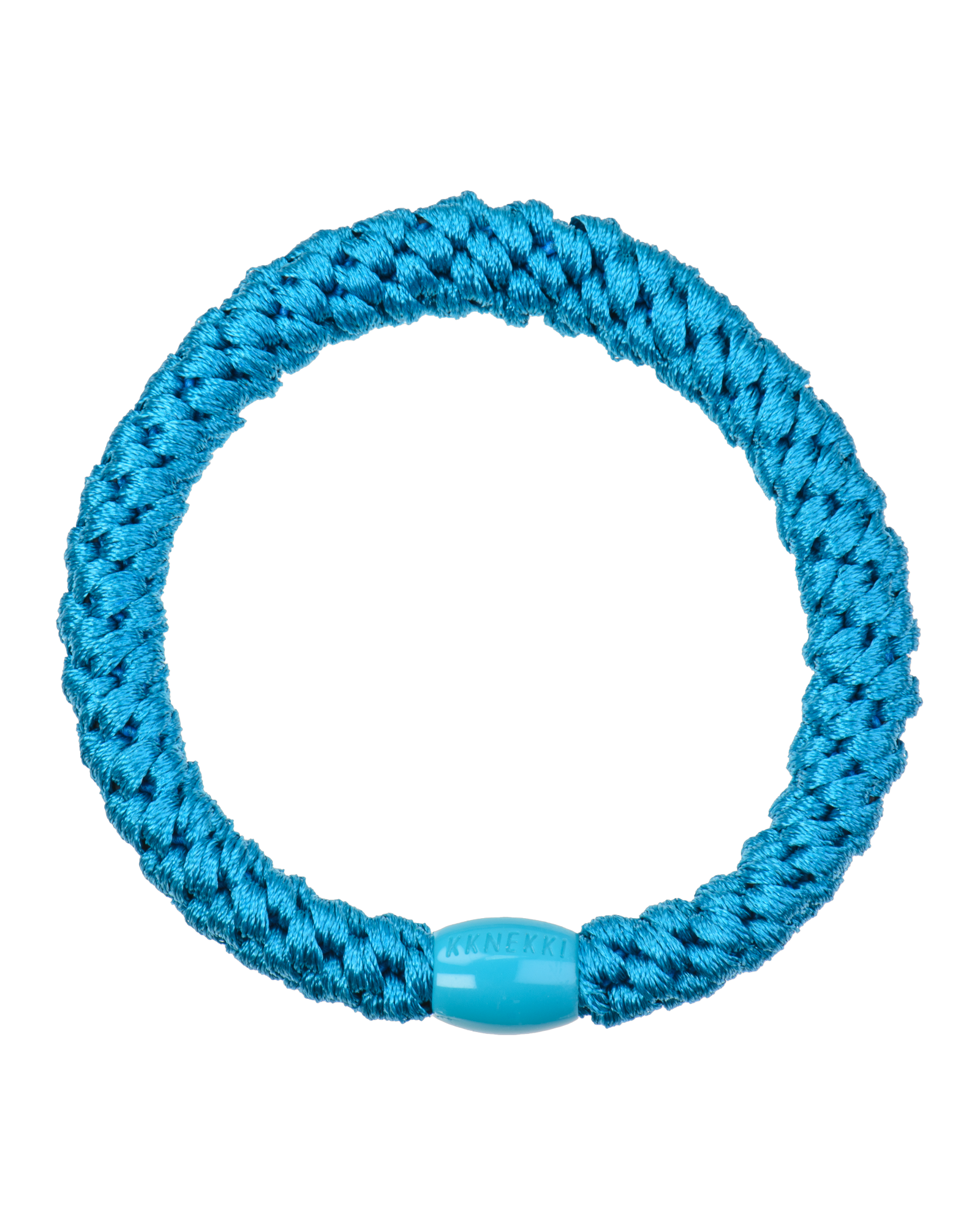 Élastique à cheveux Kknekki Original Bleu Pétrole Vif, vue de face
