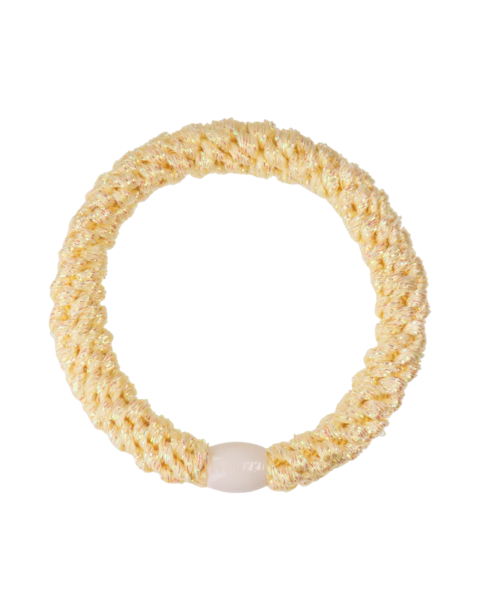 Élastique à cheveux Kknekki Original Jaune Pâle, vue de face