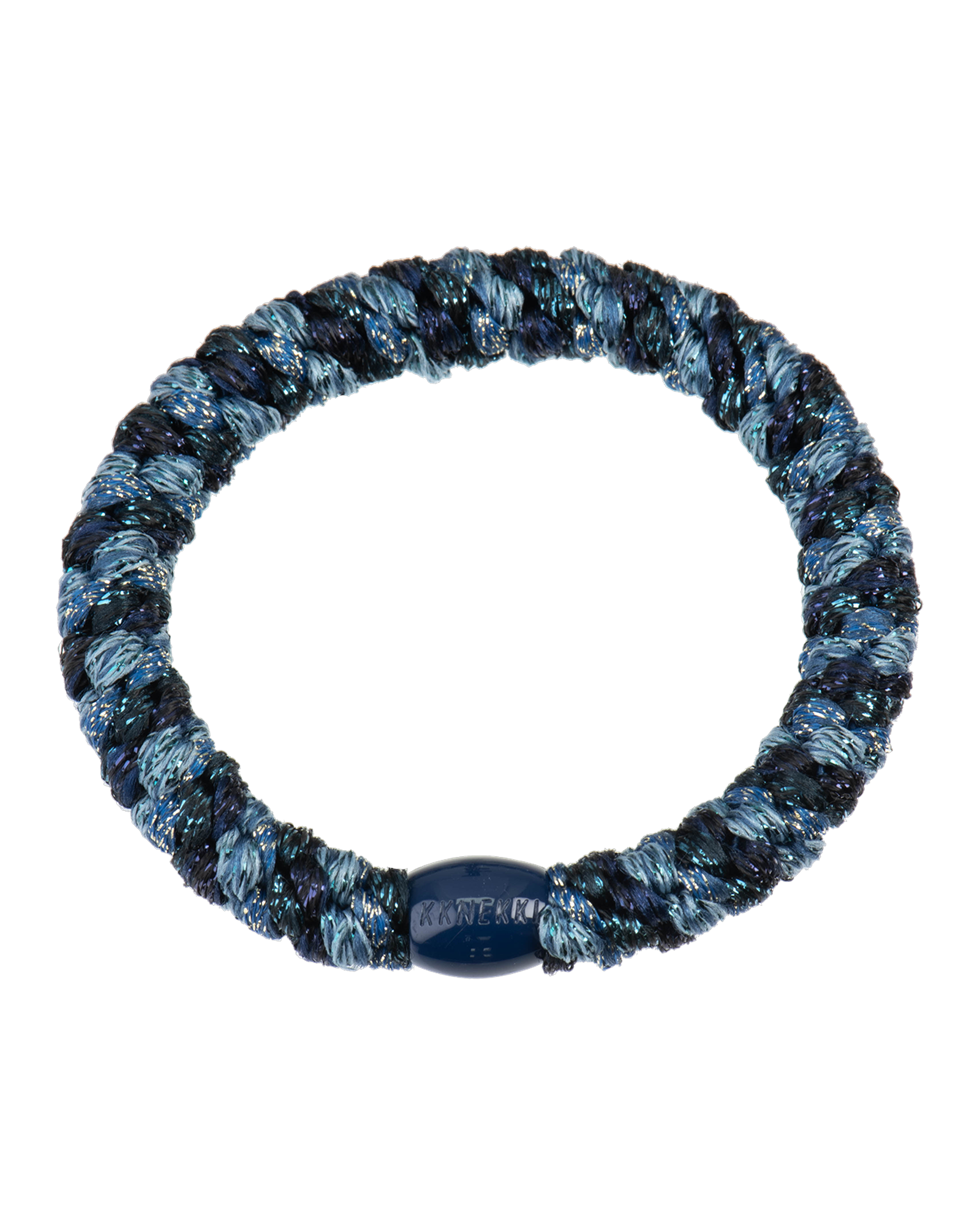 Élastique à cheveux Kknekki Original Mix Bleu Assorti Pailleté, vue de face