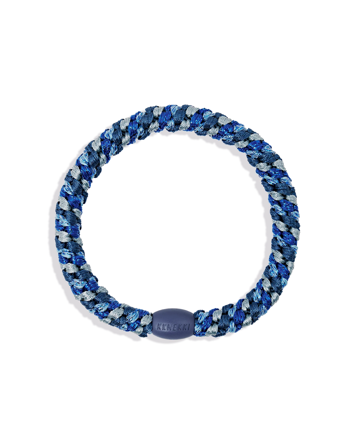 Élastique à cheveux Kknekki Original Mix Tons Bleus, vue de face