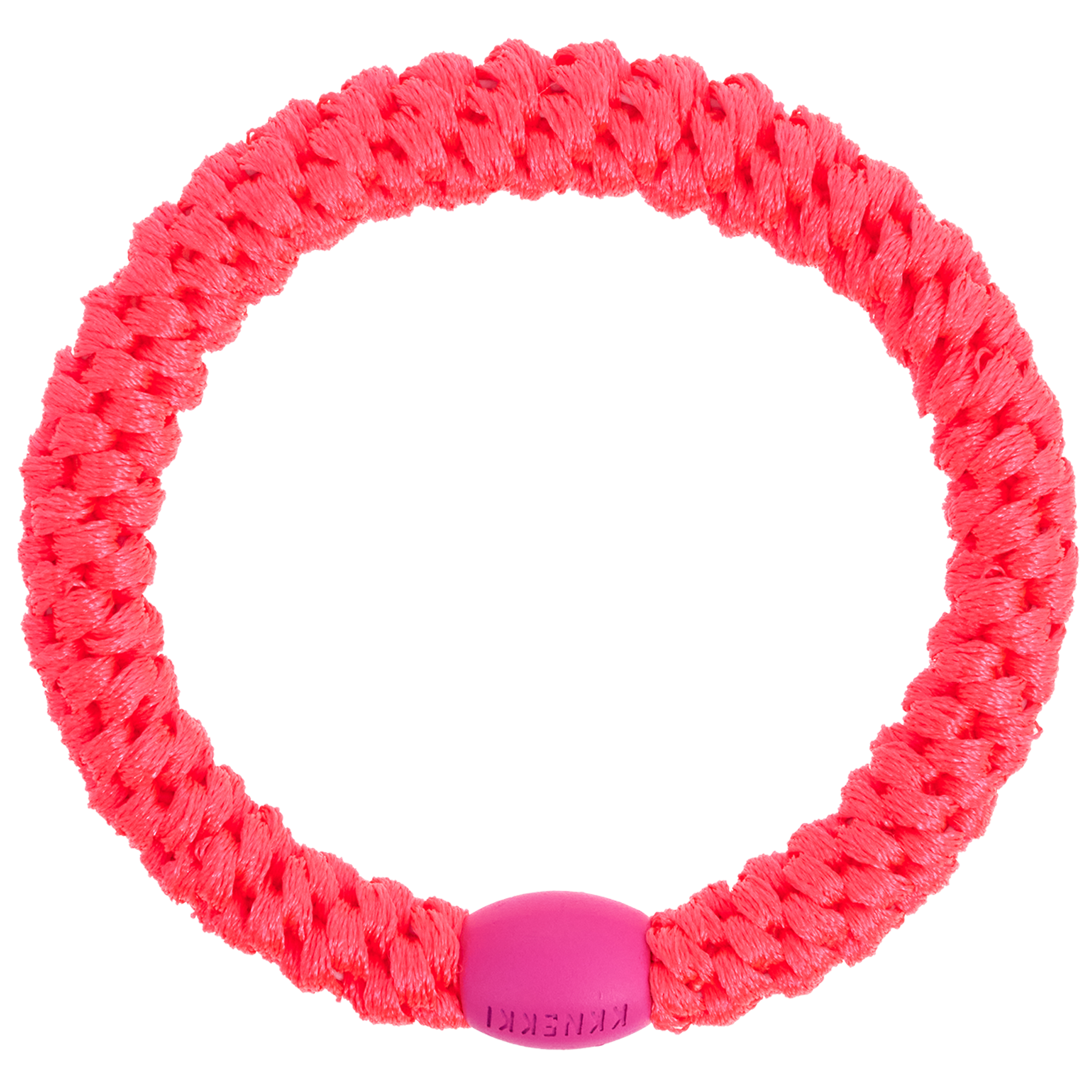 Élastique à cheveux KKNEKKI Rose Néon, modèle Original – vue de face