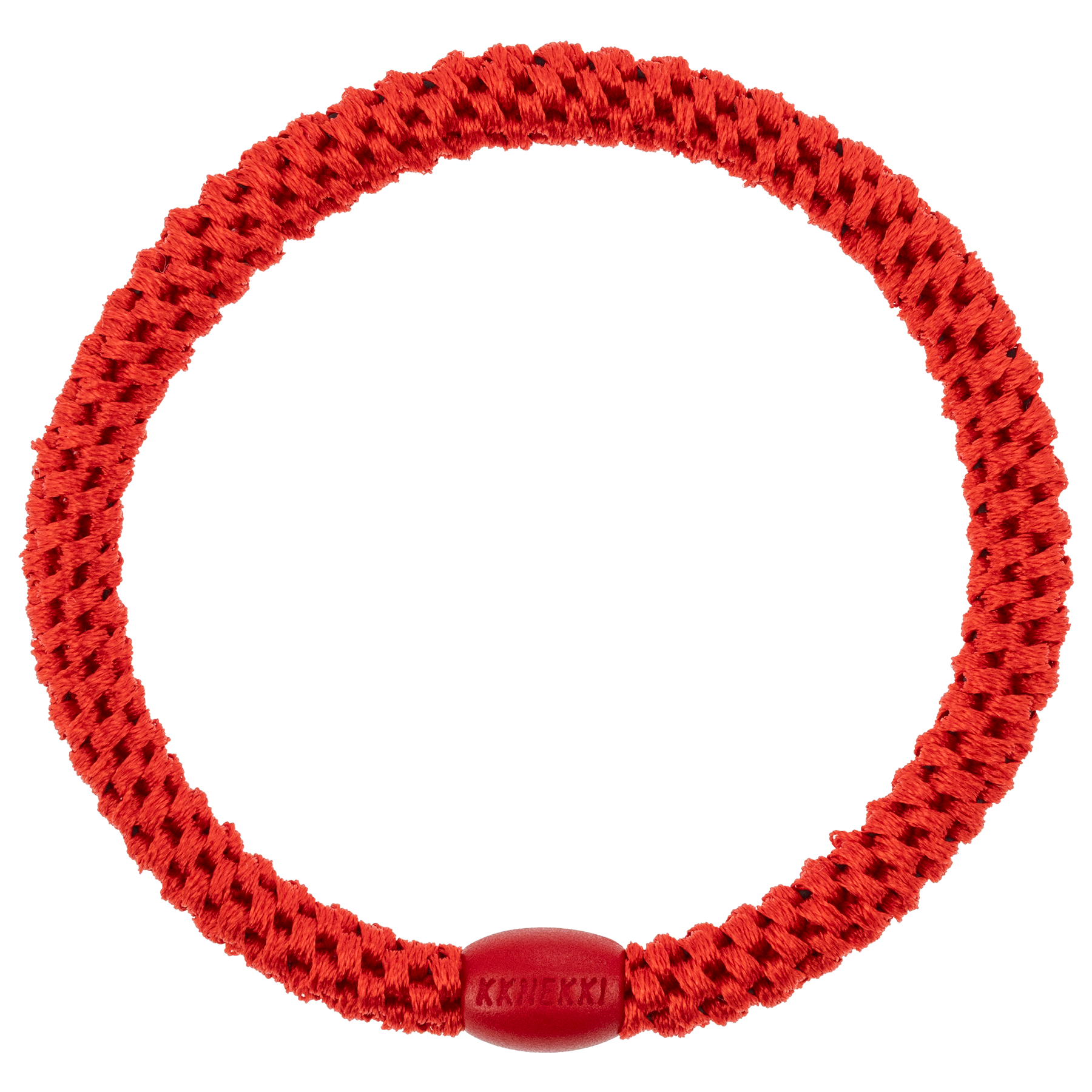 Élastique à cheveux KKNEKKI Rouge Vif, modèle Slim – vue de face