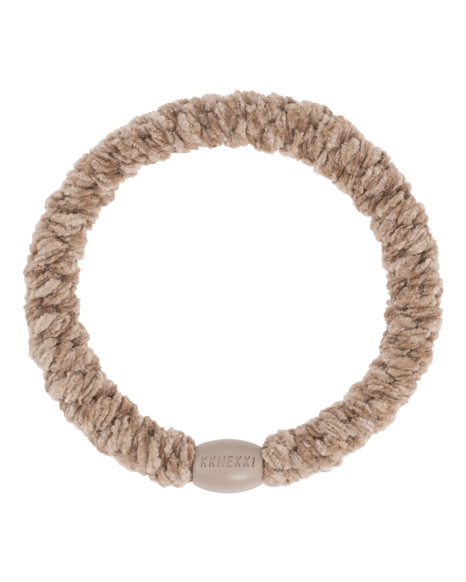 Élastique à cheveux Kknekki Original Velours Beige, vue de face