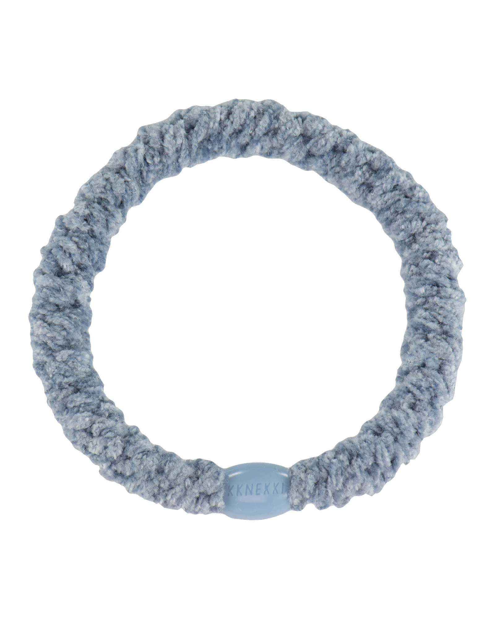 Élastique à cheveux Kknekki Original Velours Bleu Clair, vue de face