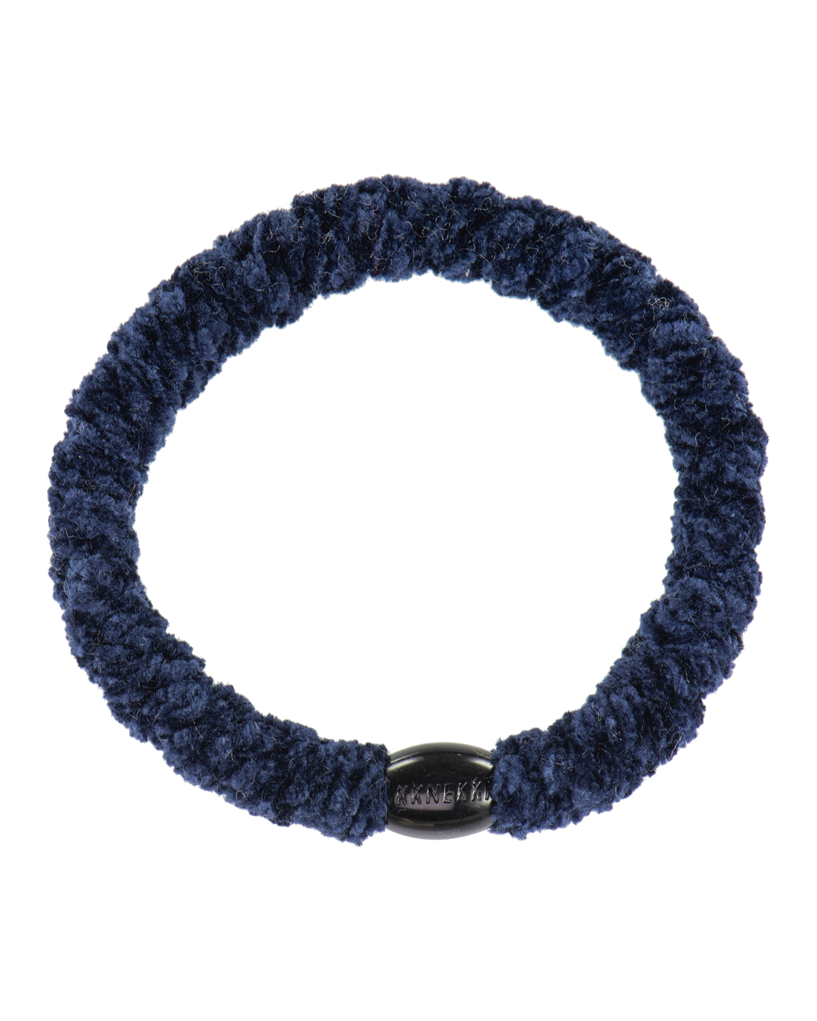 Élastique à cheveux Kknekki Original Velours Bleu Marine, vue de face