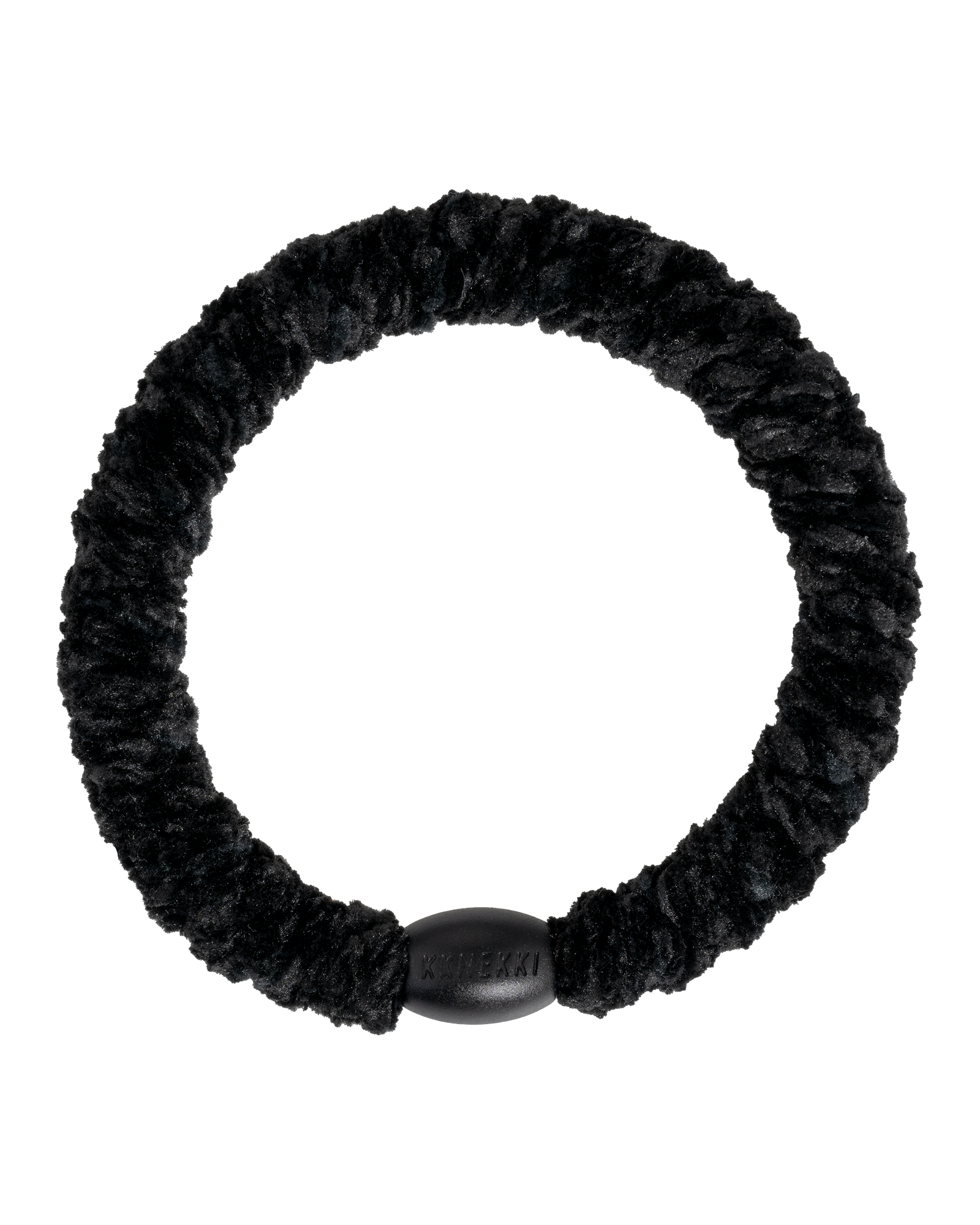 Élastique à cheveux Kknekki Original Velours Noir, vue de face