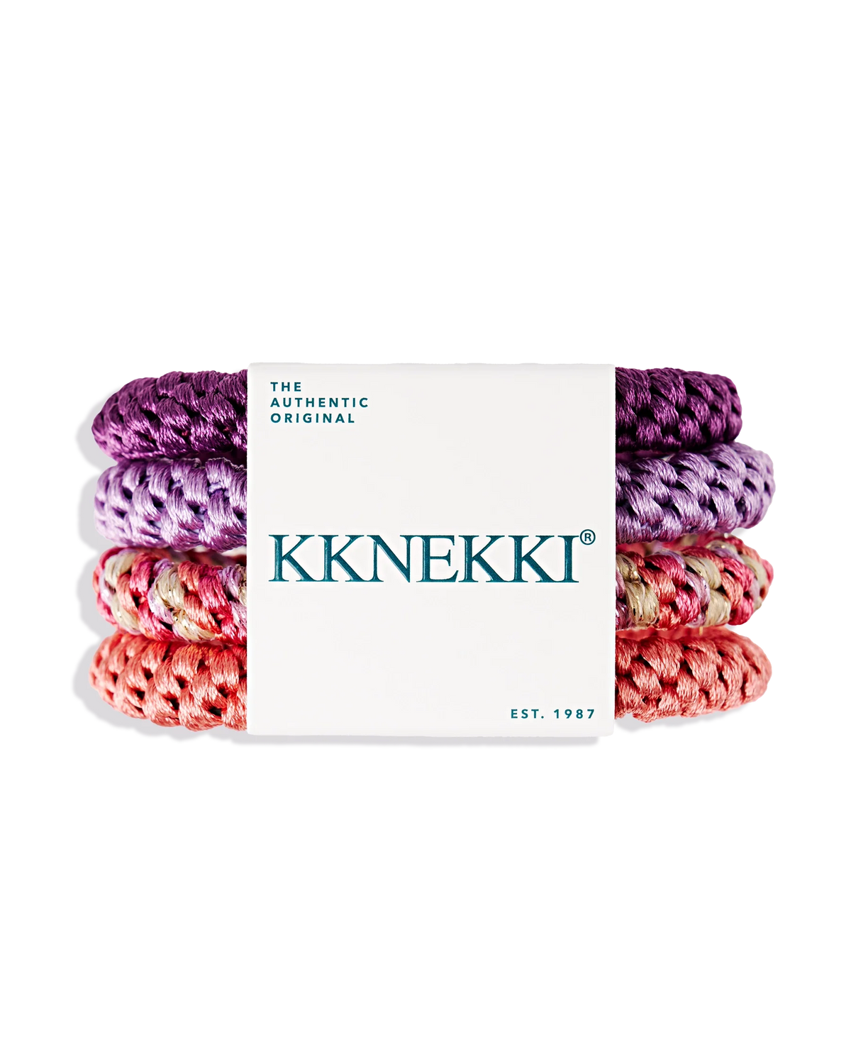 Lot de 4 élastiques à cheveux Kknekki Original, assortiment N°4