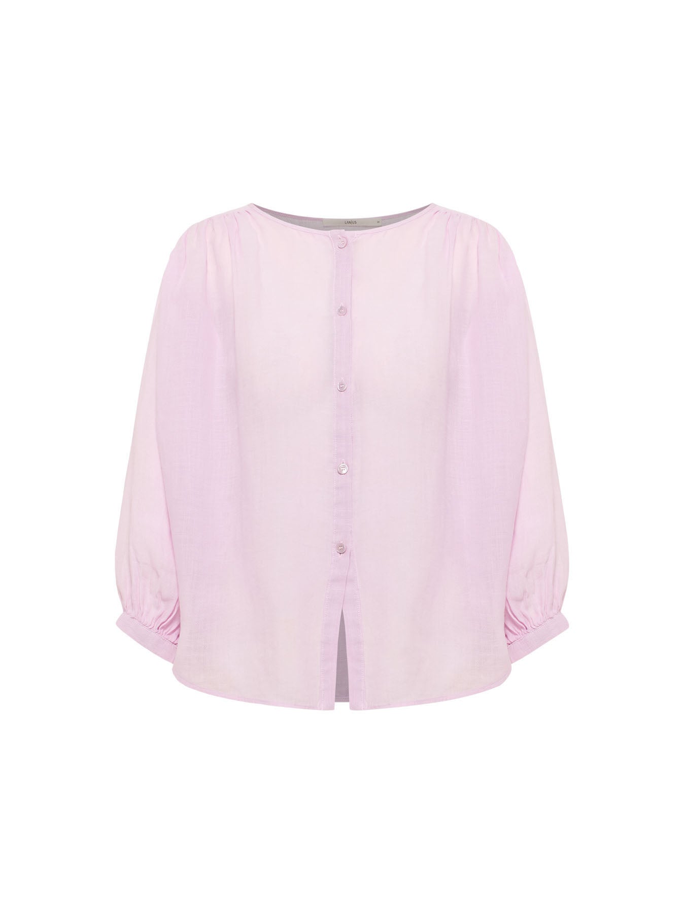 Blouse ramie froncée LANIUS Rose Poudré – vue à plat