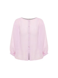 Blouse ramie froncée LANIUS Rose Poudré – vue à plat