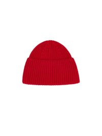 Bonnet côtelé LANIUS Rouge – à plat
