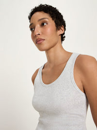 Débardeur coton bio LANIUS GOTS Gris Chiné – vue buste