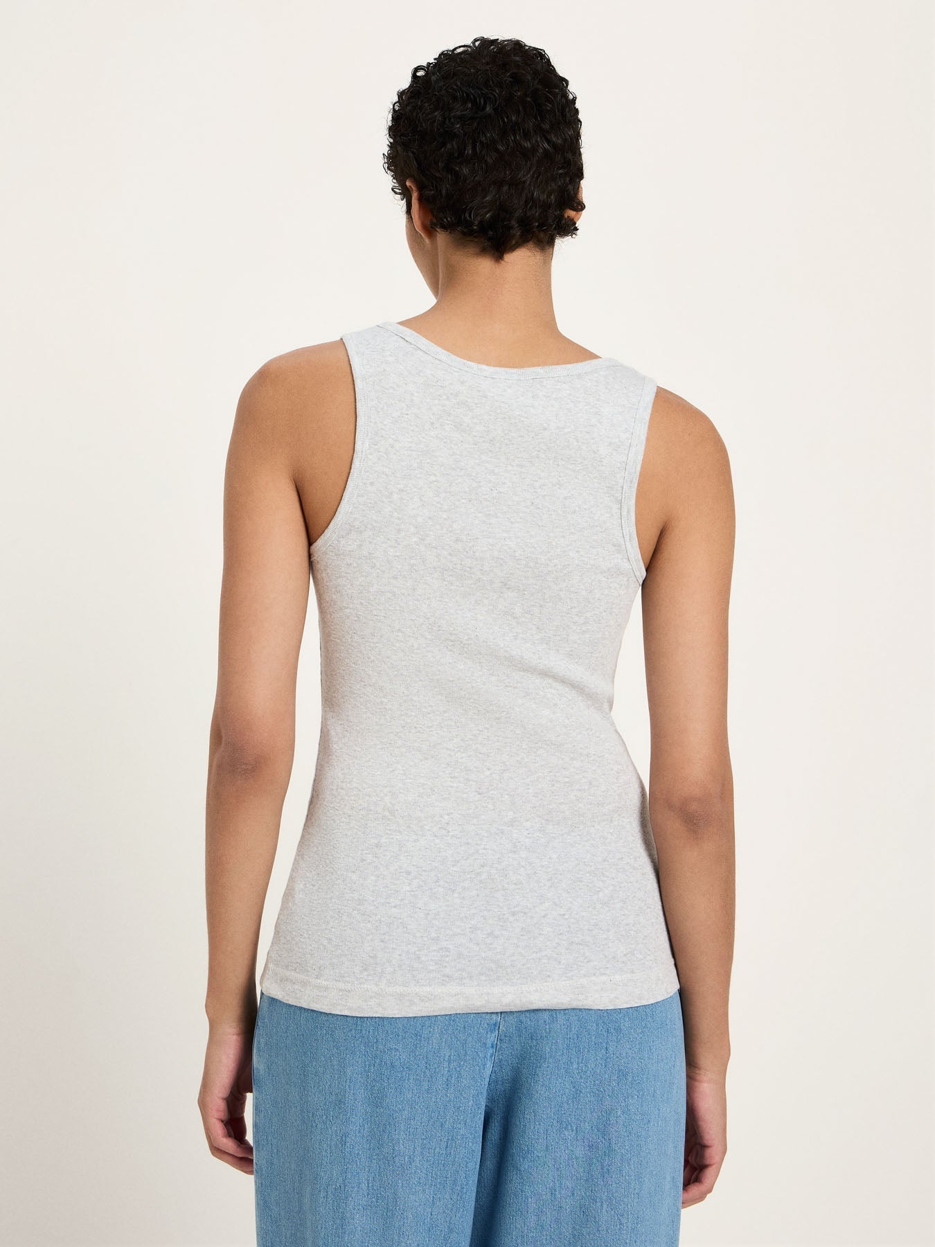 Débardeur coton bio LANIUS GOTS Gris Chiné – vue de dos