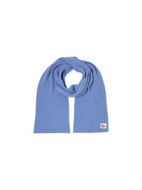 Écharpe côtelée LANIUS Bleu clair chiné – à plat, nouée
