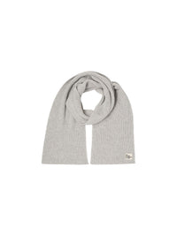 Écharpe côtelée LANIUS Gris chiné – à plat, nouée