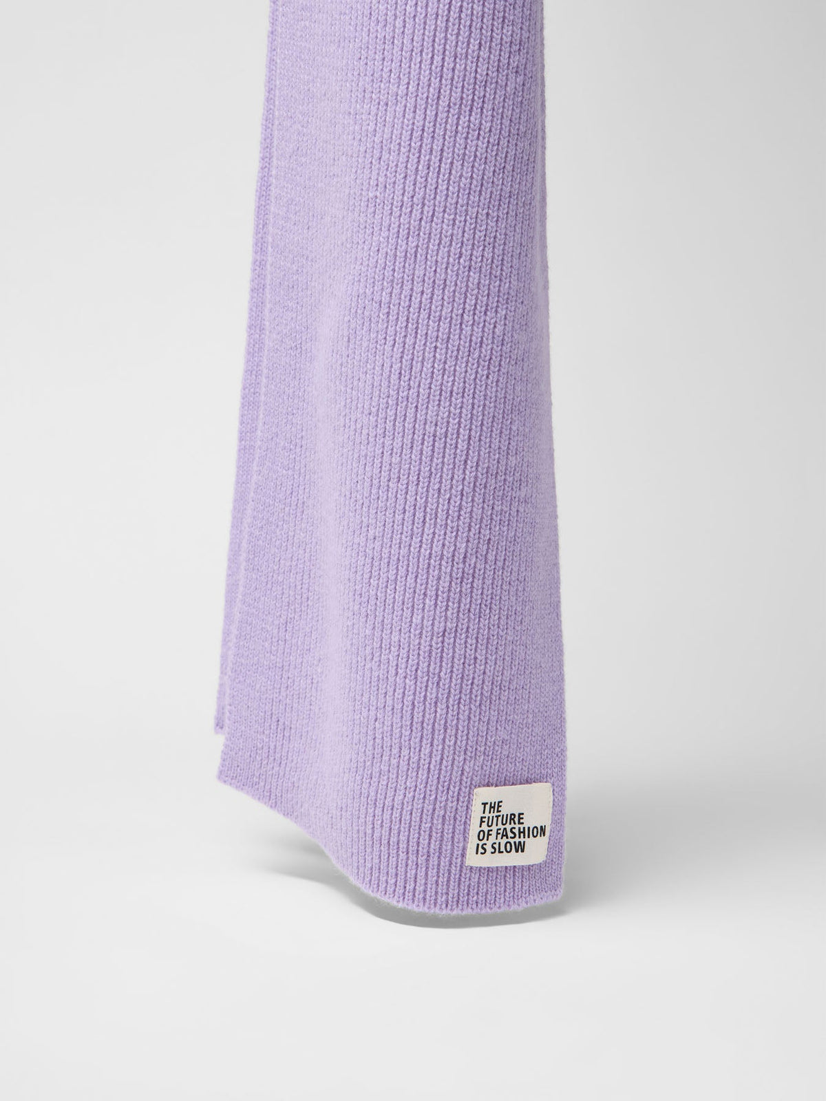 Écharpe laine et cachemire LANIUS Lilas – extrémité suspendue