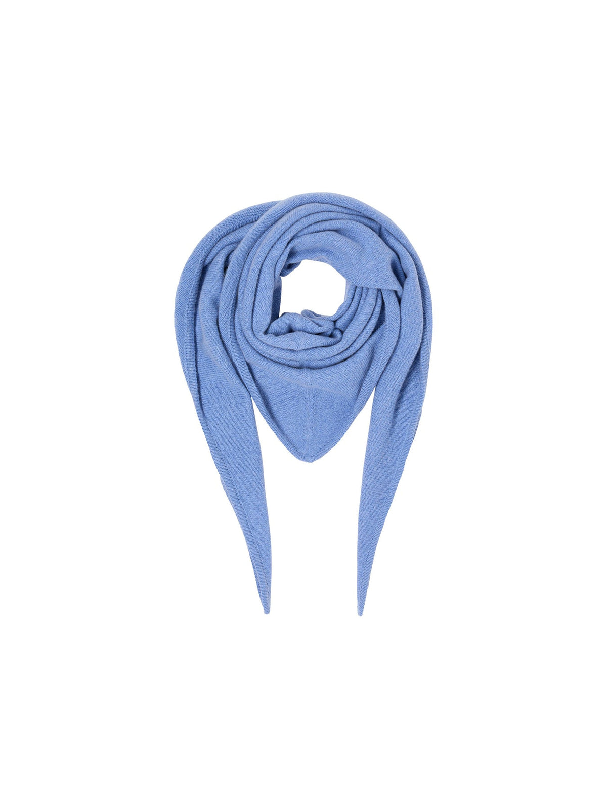 Écharpe triangle LANIUS Bleu clair chiné – à plat, nouée