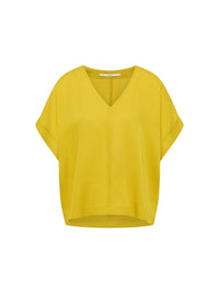 Haut drapé col V TENCEL LANIUS Kiwi Foncé – vue à plat