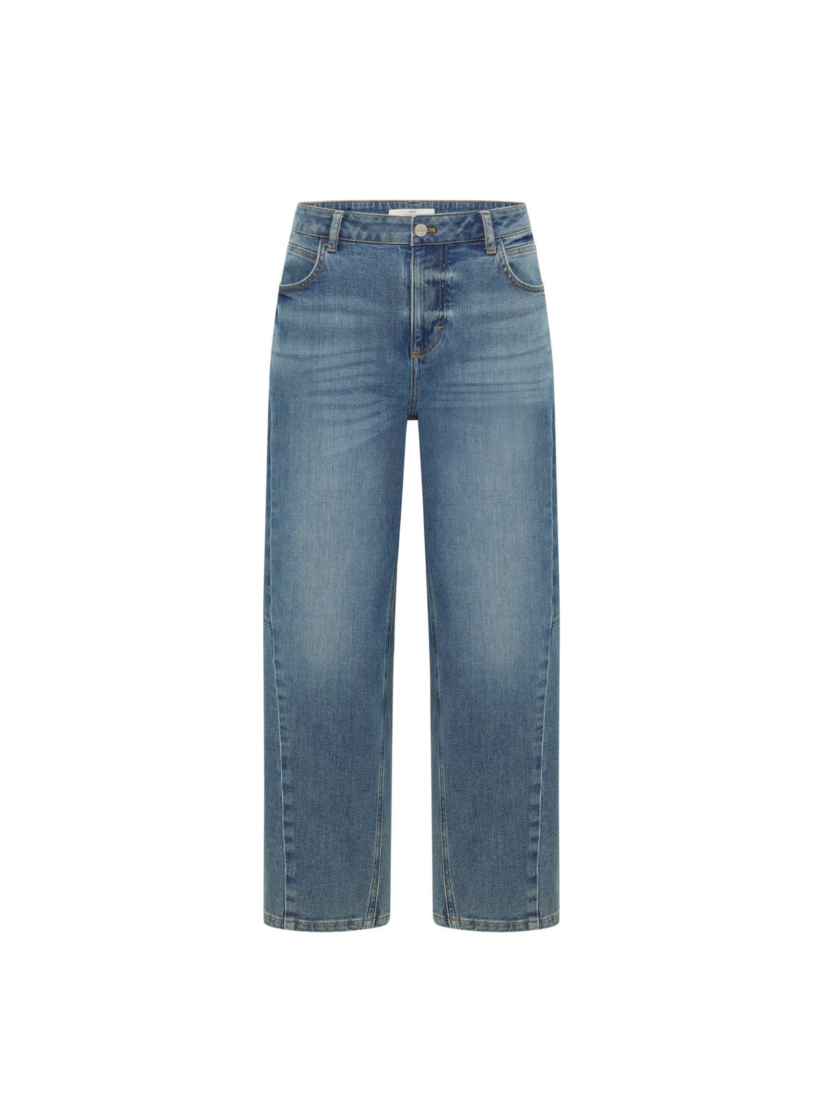 Jean barrel Ember LANIUS Denim bleu moyen – à plat, vue de face