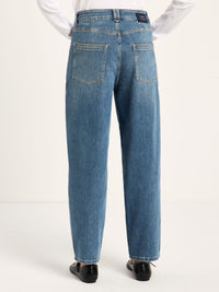 Jean barrel Ember LANIUS Denim bleu moyen – vue de dos