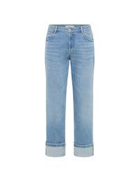Jean droit à revers LANIUS GOTS Denim Bleu Clair – vue à plat