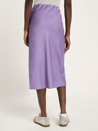 Jupe midi fluide TENCEL LANIUS Brume Violette – vue de dos