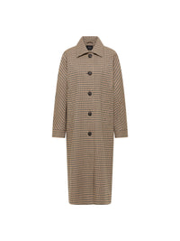 Manteau à carreaux LANIUS Noir & beige – à plat, vue de face