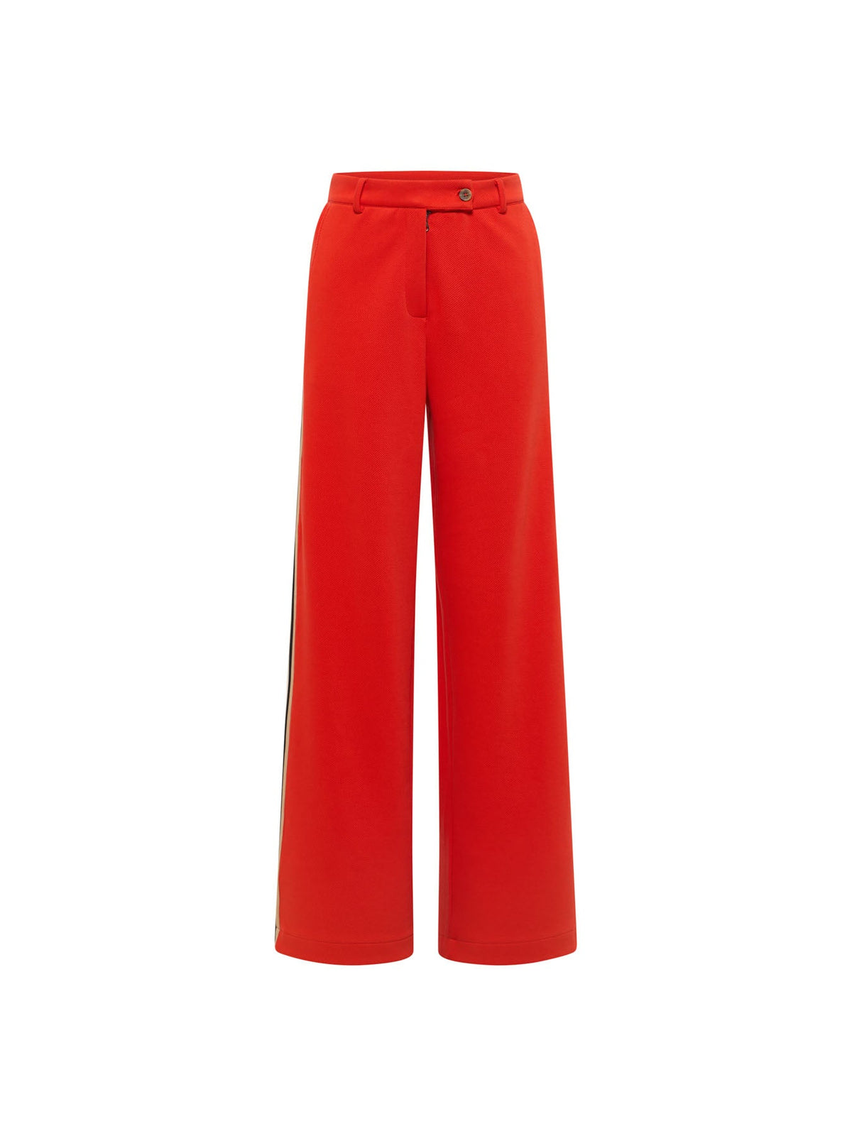 Pantalon à bandes contrastées LANIUS Rouge feu – à plat, vue de face