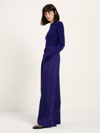 Pantalon fluide en TENCEL™ LANIUS Violet – vue de profil