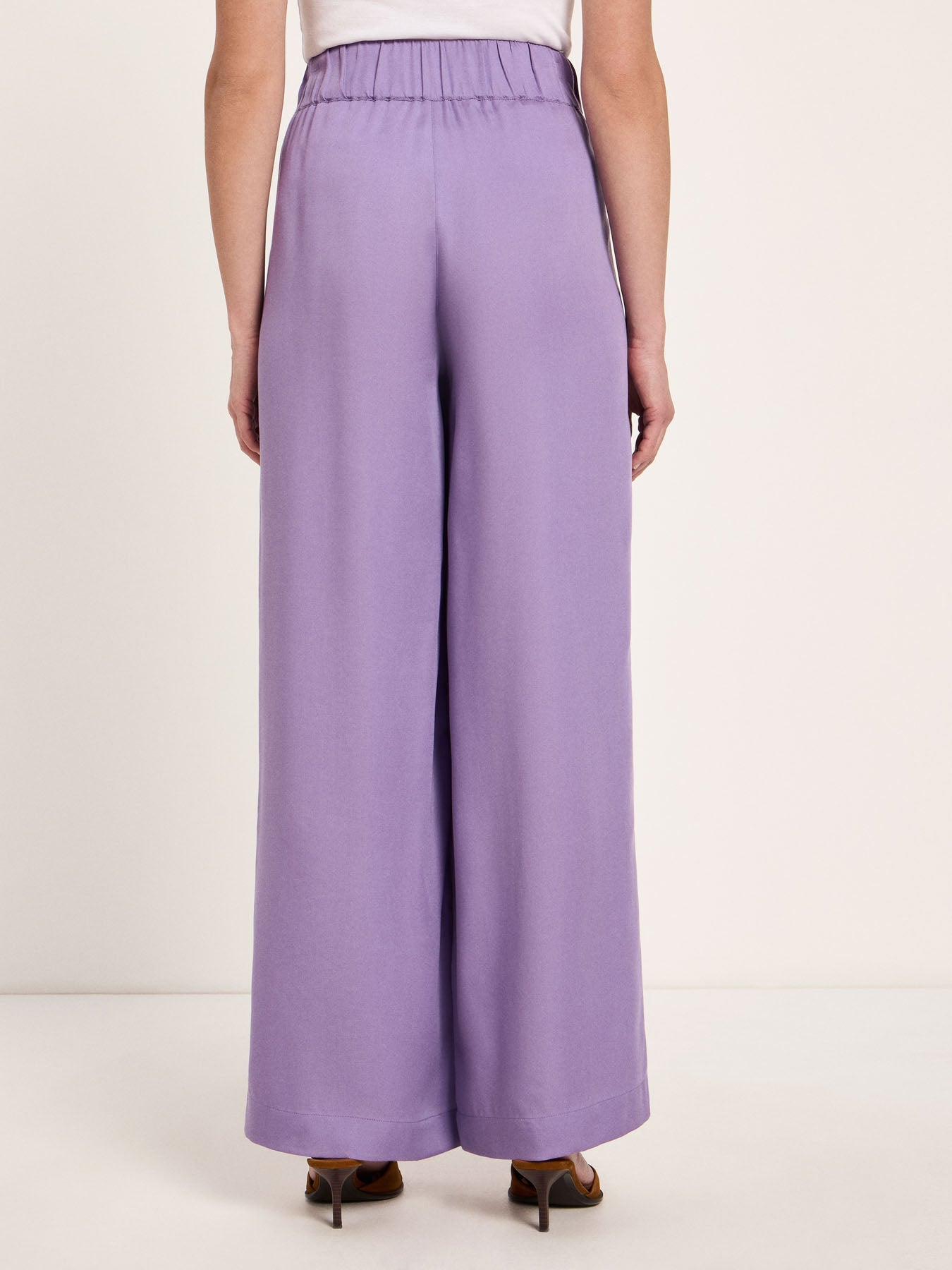 Pantalon large TENCEL LANIUS Brume Violette – vue à plat