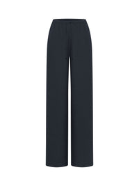 Pantalon en lin bio LANIUS GOTS Bleu Nuit – vue à plat