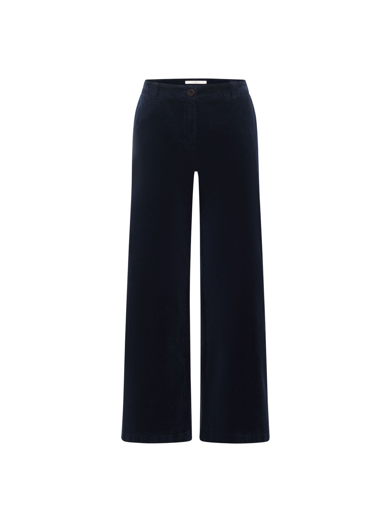 Pantalon Marlene en velours côtelé LANIUS Bleu nuit – à plat