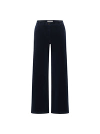 Pantalon Marlene en velours côtelé LANIUS Bleu nuit – à plat