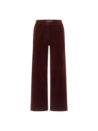 Pantalon Marlene en velours côtelé LANIUS Chocolat – à plat