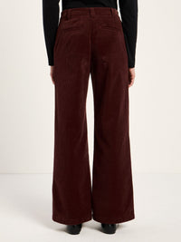 Pantalon Marlene en velours côtelé LANIUS Chocolat – vue de dos
