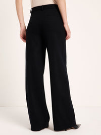 Pantalon Marlene en flanelle LANIUS Noir – vue de dos