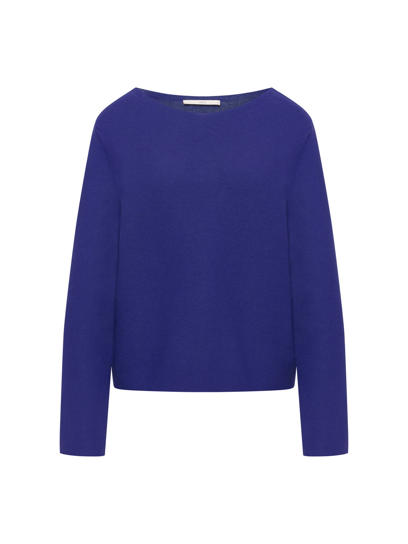 Pull encolure bateau en coton bio LANIUS Violet – à plat