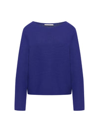 Pull encolure bateau en coton bio LANIUS Violet – à plat