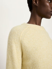 Pull raglan LANIUS Mélange Soleil Pastel – détail de la maille