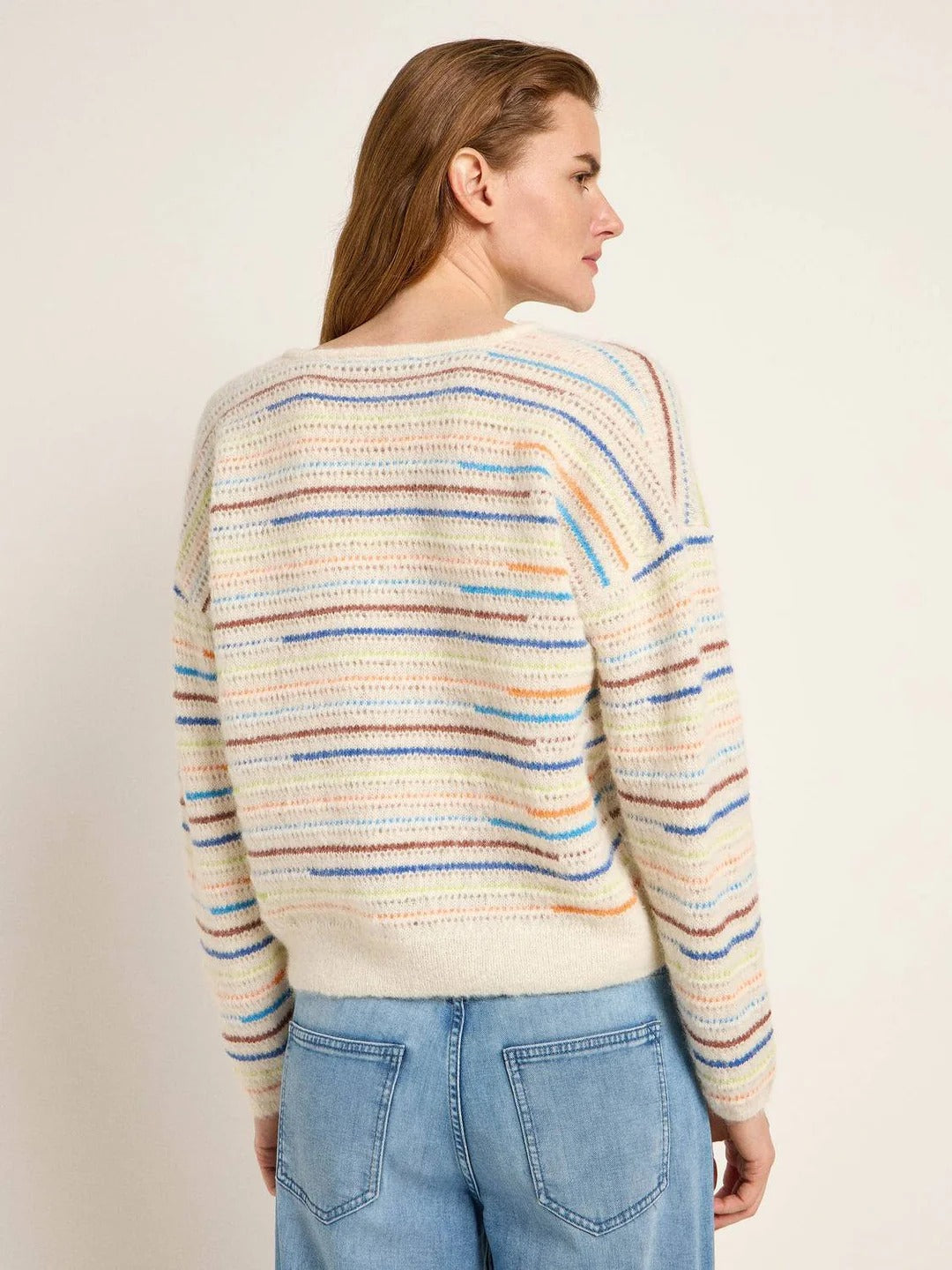 Pull rayé mélange alpaga LANIUS Multicolore – vue à plat